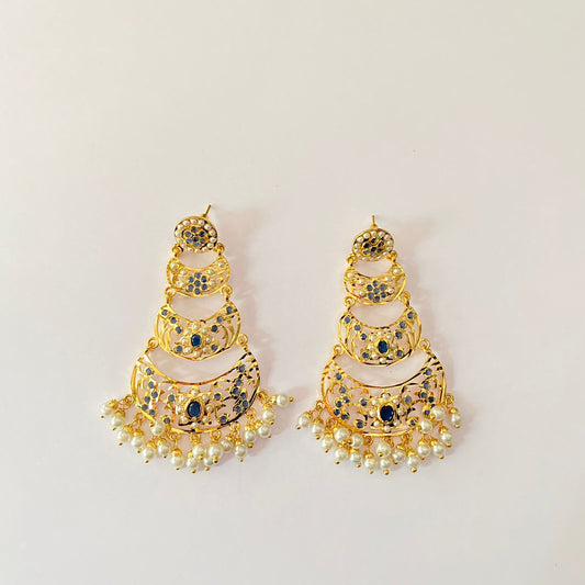 Gold Plated Jadau Earring