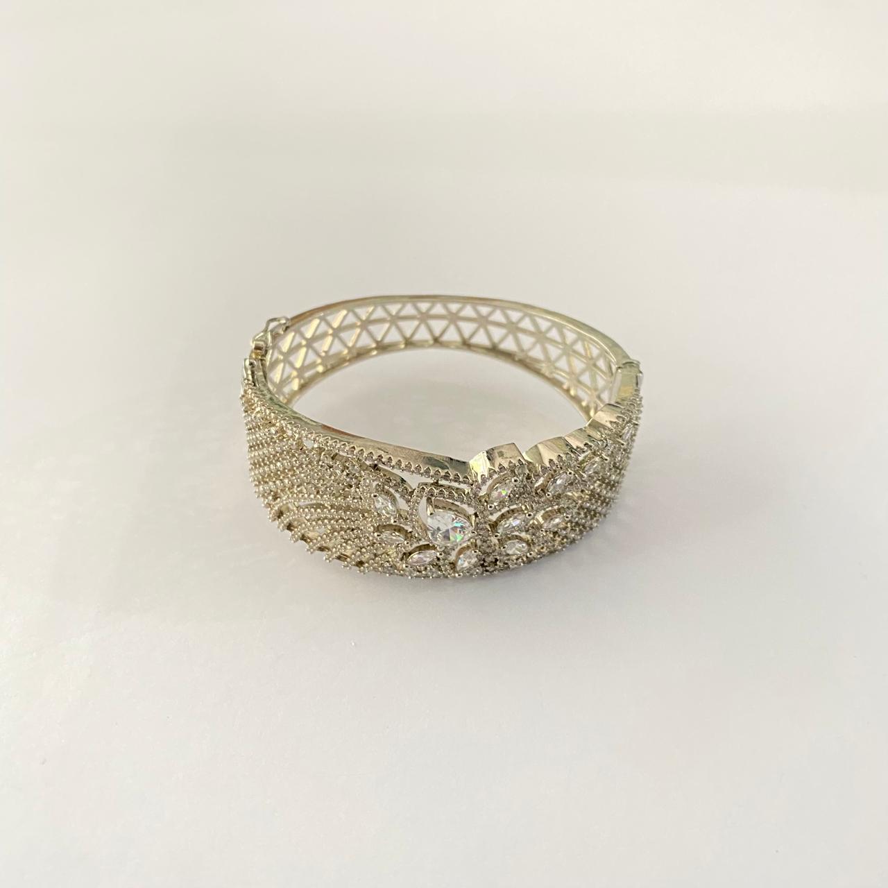 Diamond Silver plated Classic Bracelet