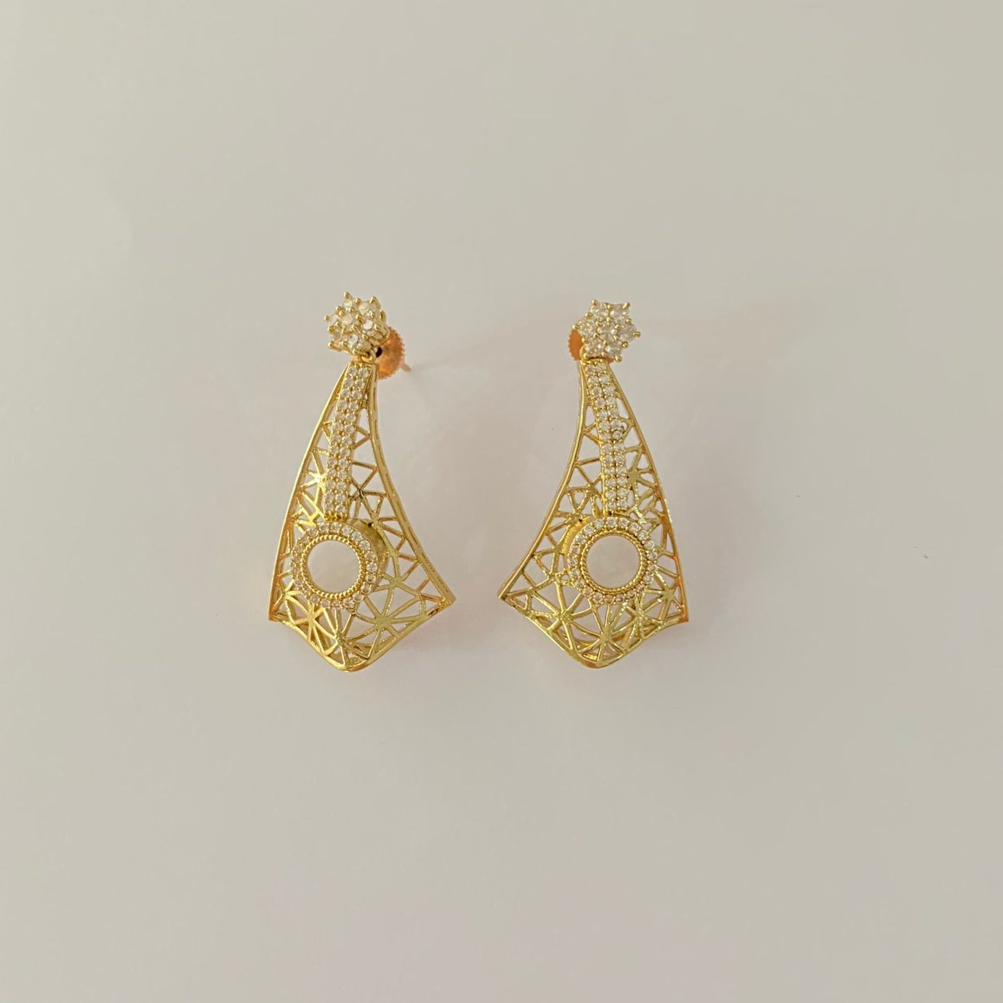 Stylish Antique Gold Plated Earring