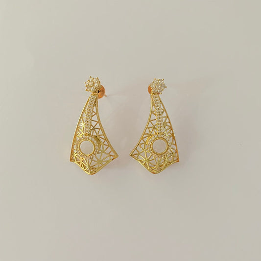 Stylish Antique Gold Plated Earring