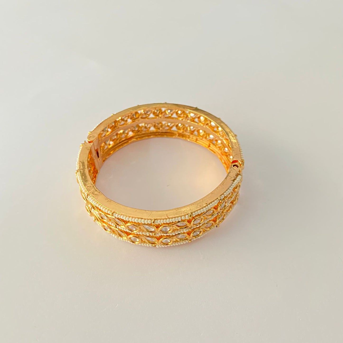 Gold Plated Polki Bangle