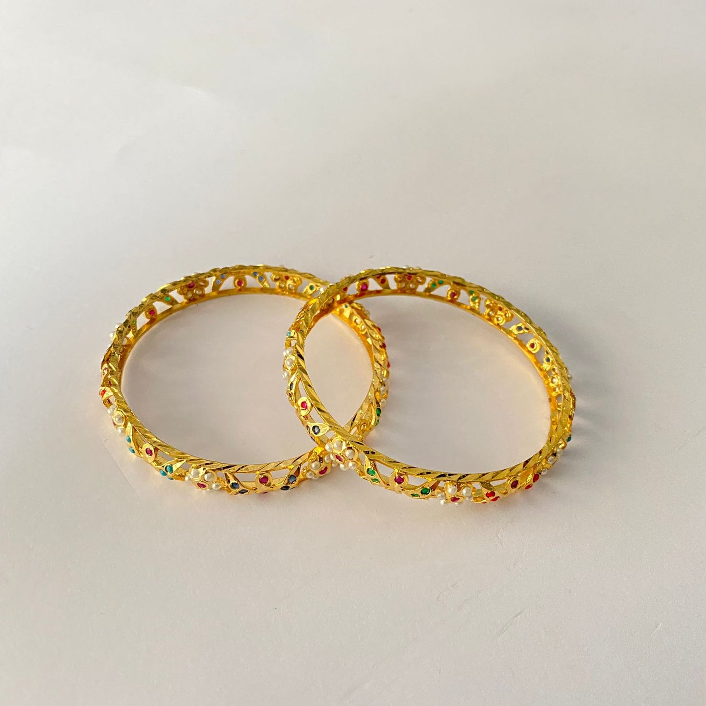 Gold Plated Jadau Bangle