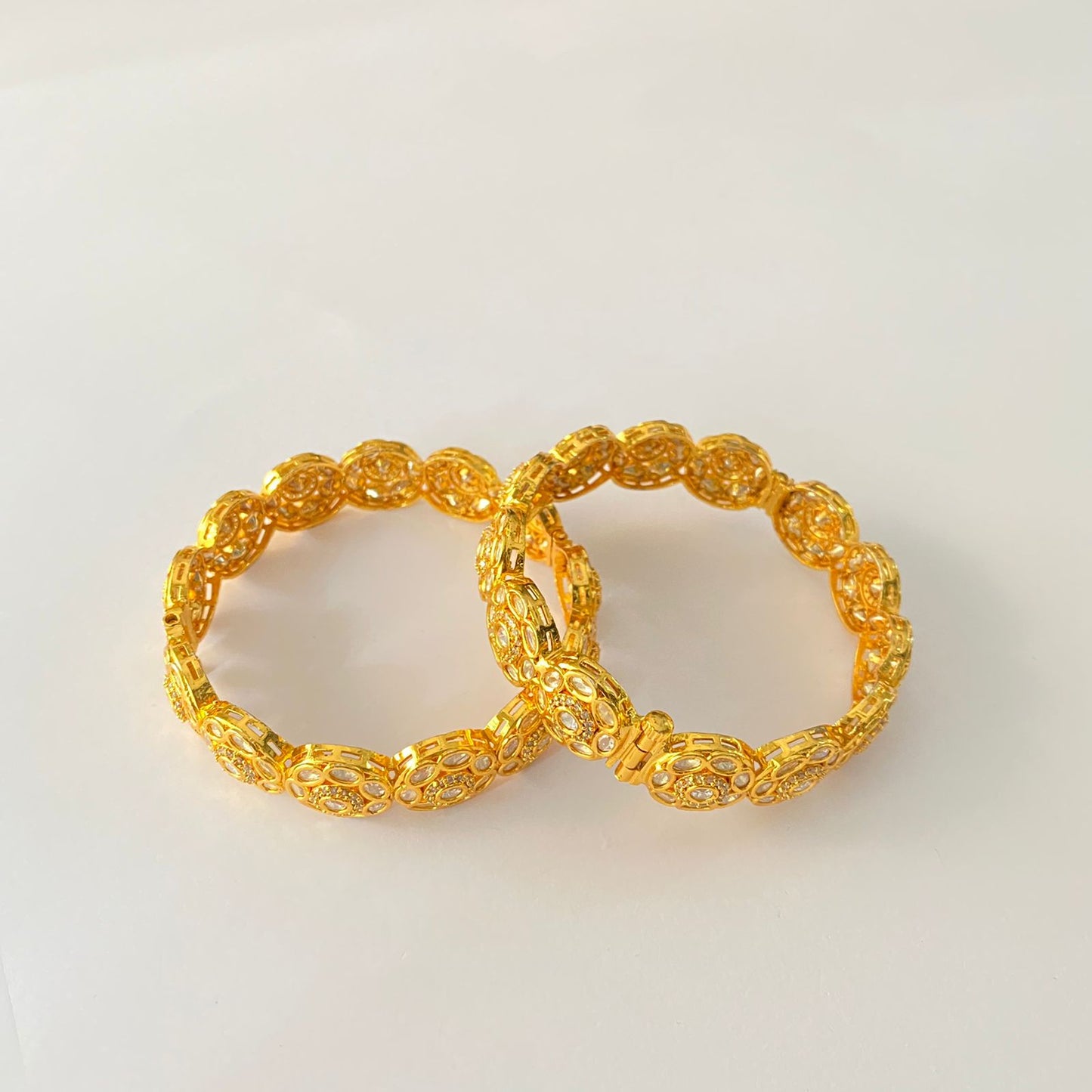 Gold Plated Kundan Bangle