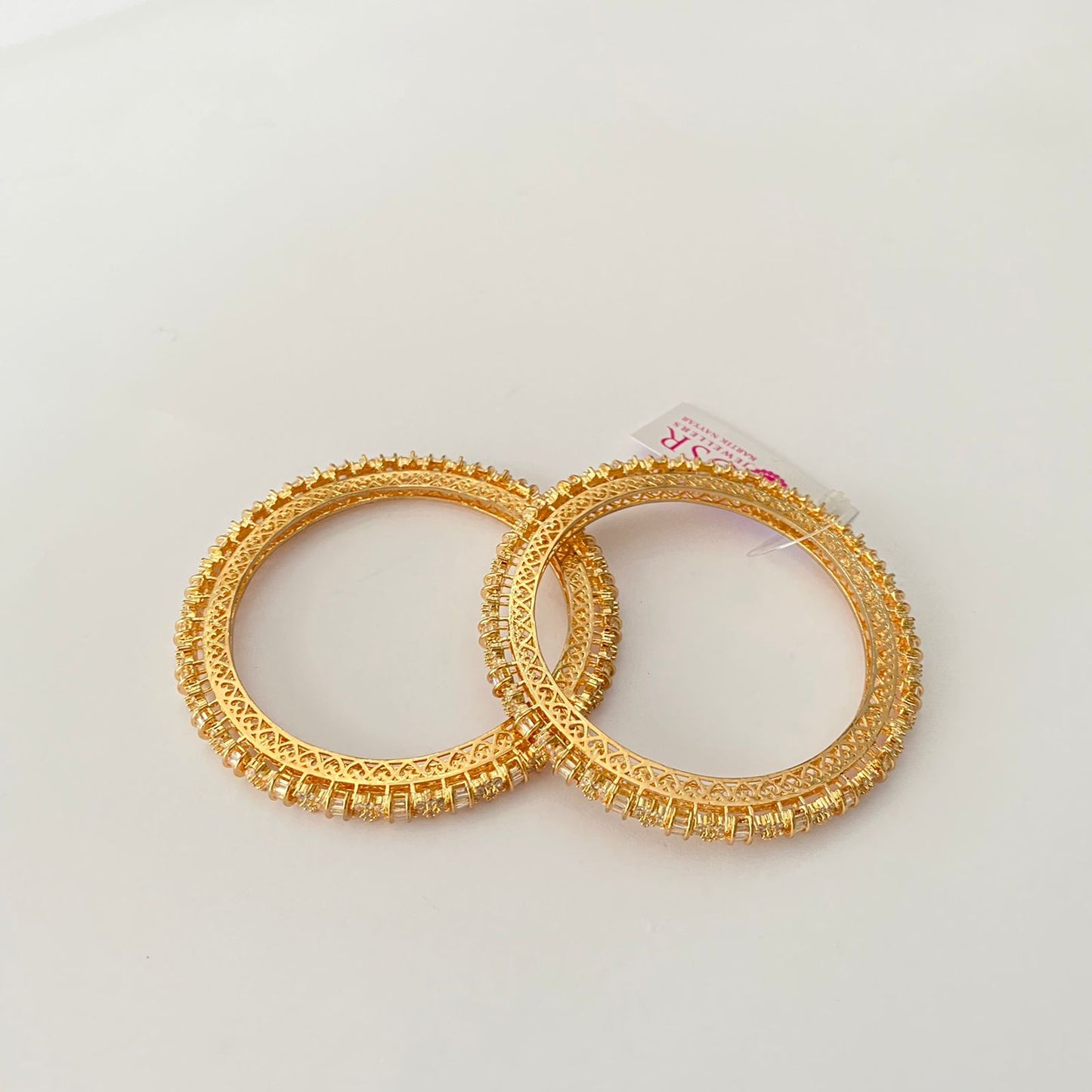 Gold Plated Diamond Bangle