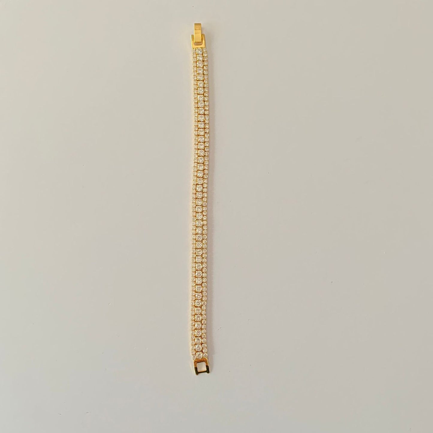 Elegant Gold Plated A.D Stone Tennis Bracelet