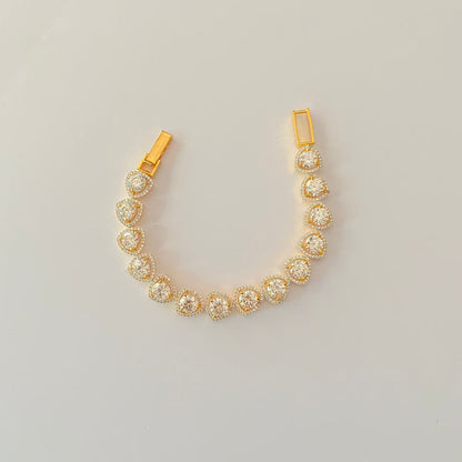 A.D Stone Gold Plated Tennis Bracelet