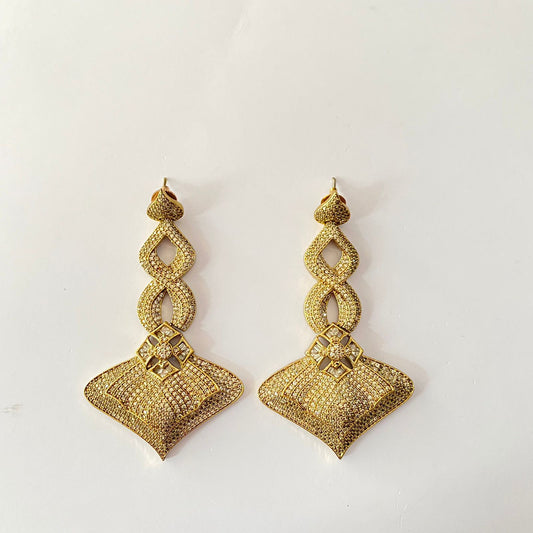 Antique Gold Plated Earring