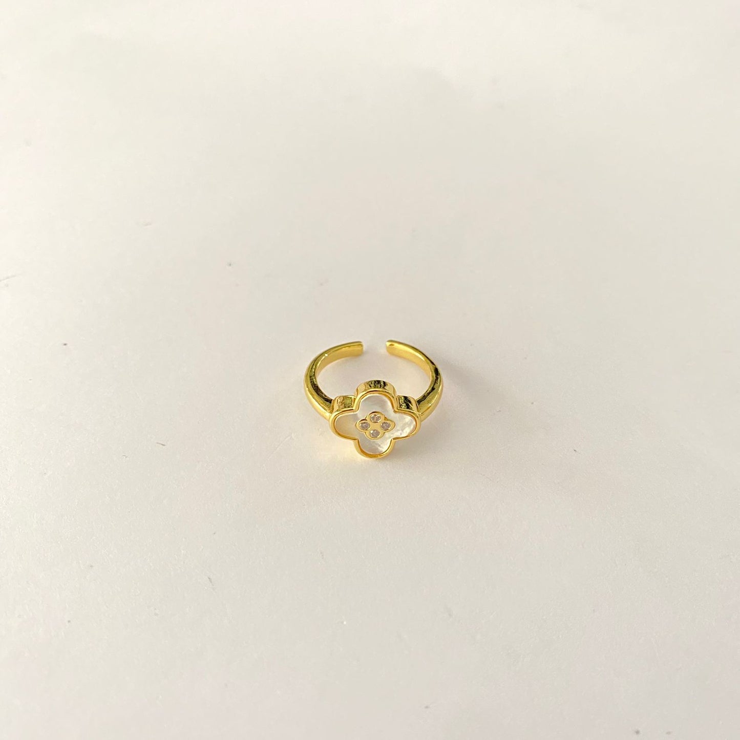 Mother Pearl Gold Plated Ring