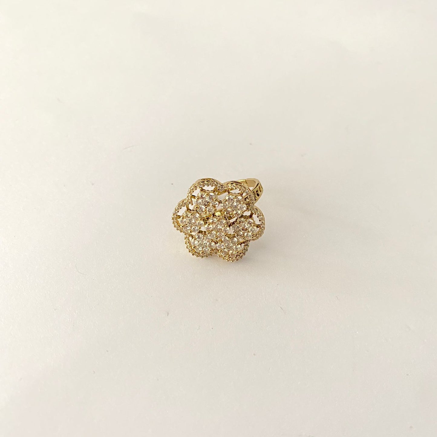 Diamond Dual Gold Plated Ring