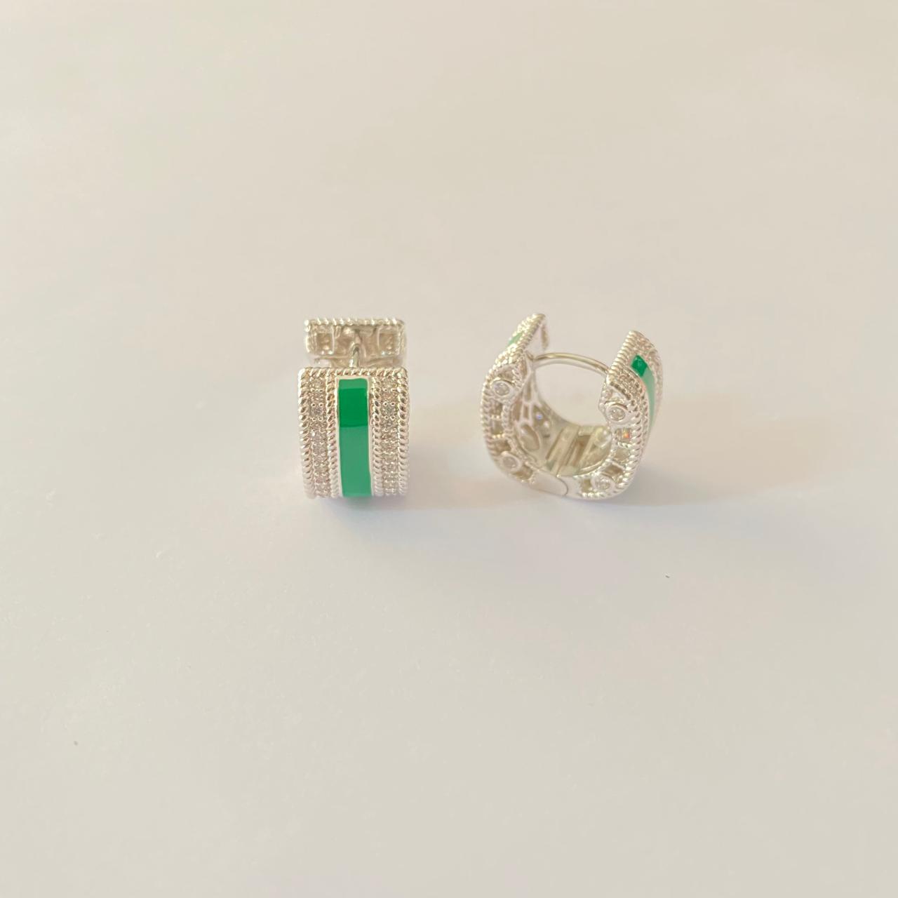 Emerald Diamond Silver Plated western Bali