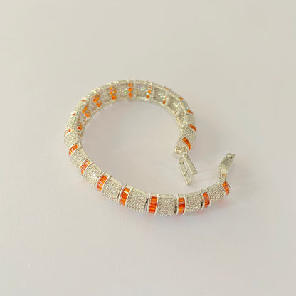 Classy orange Silver plated Bracelet