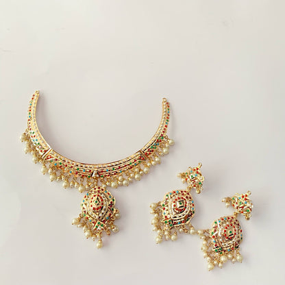 Multi Jadau Necklace Set