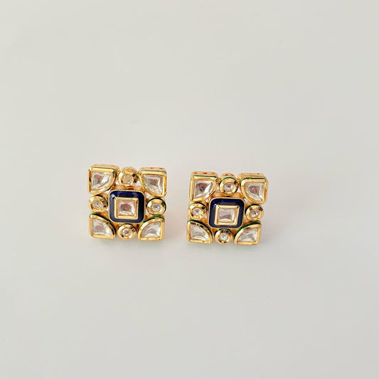 Gold Plated Kundan Stud