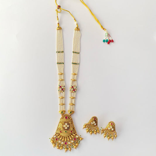 Gold Plated Temple Necklace Set