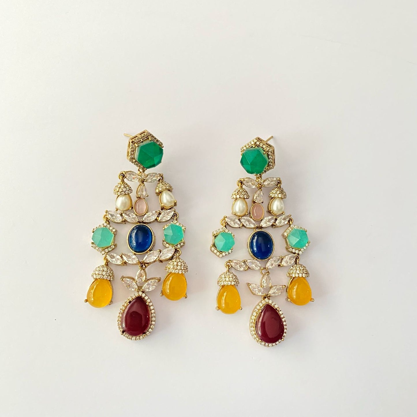 Antique Gold Plated Multi Earring