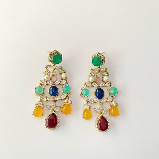 Antique Gold Plated Multi Earring