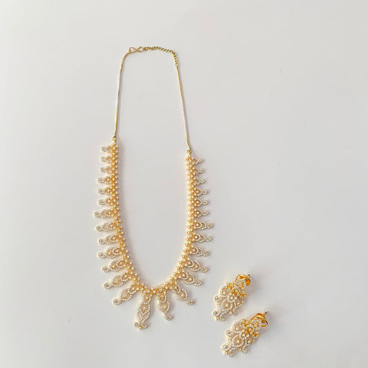 Diamond Gold Plated Necklace Set