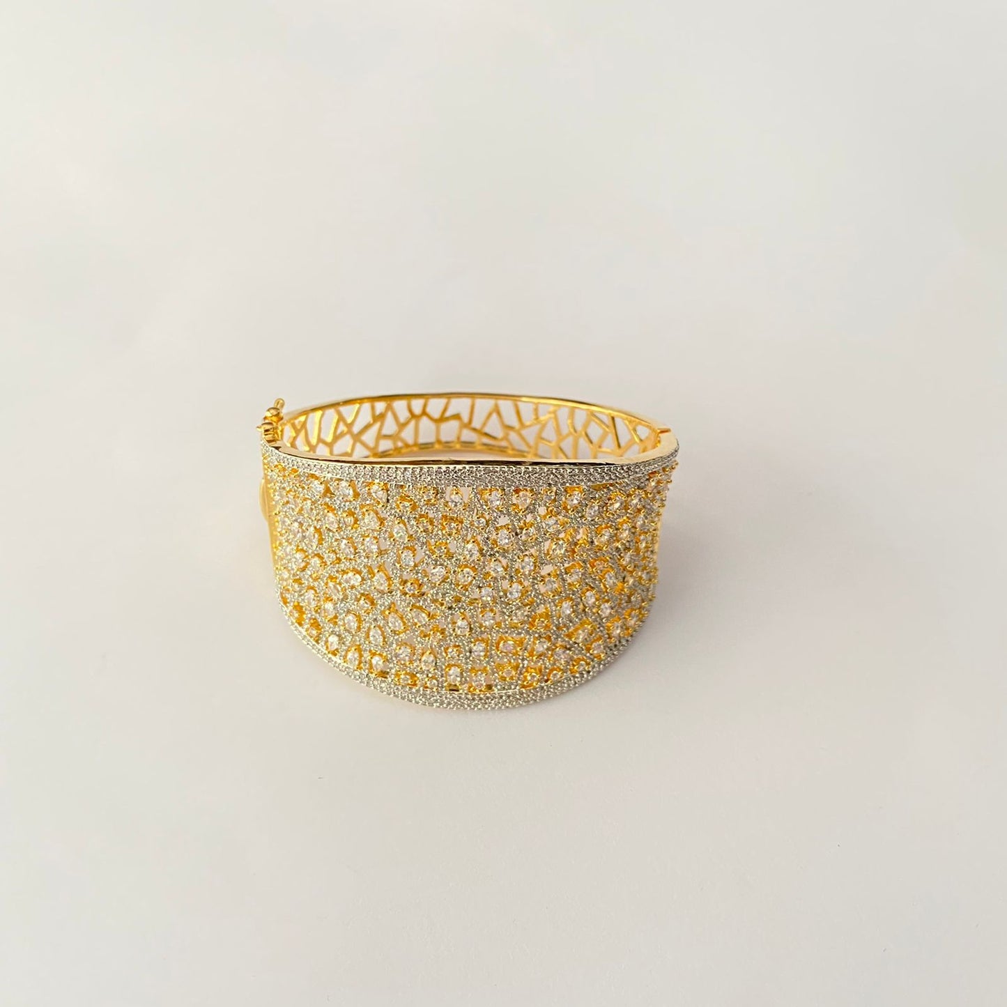 Diamond Big Gold Plated Bracelet