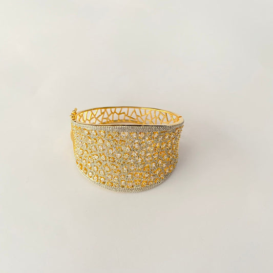Diamond Big Gold Plated Bracelet