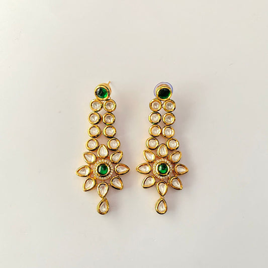 Gold Plated Kundan Earring