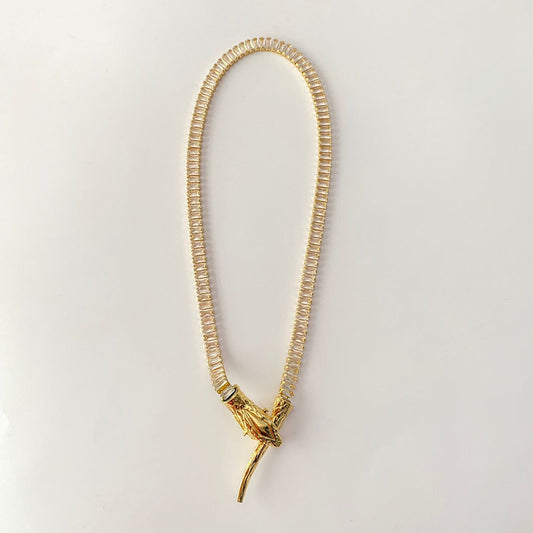Gold Plated Snake Necklace