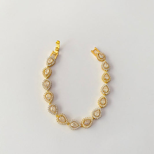 Gold Plated Ad Tennis Bracelet