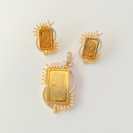 Trendy Gold Plated Ginni pendant set
