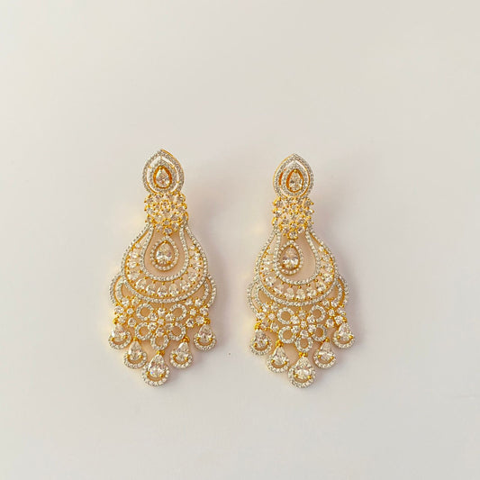 Diamond Gold Plated Earring
