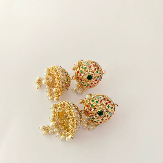 Gold Plated Multi Jhumka