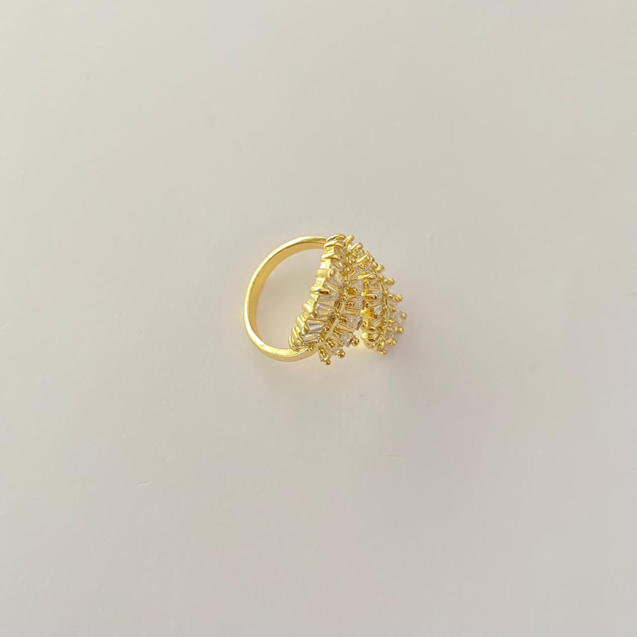 Stylish A.D Stone Adjustable Ring