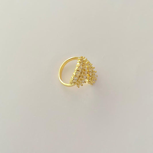 Stylish A.D Stone Adjustable Ring