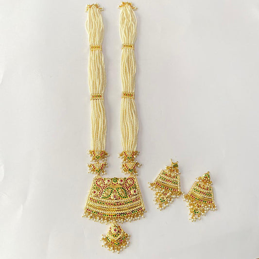 Gold Plated Navratna Jadau Rani Haar