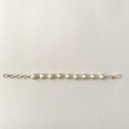 Pearl Pure Silver Bracelet Rakhi