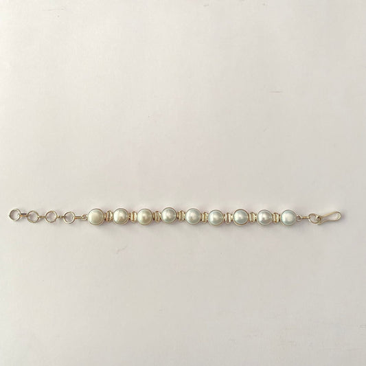 Pearl Pure Silver Bracelet Rakhi