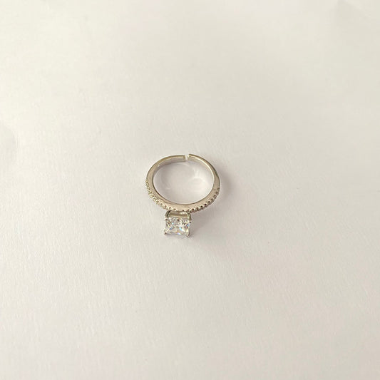 Pure Silver Square Shape Ring