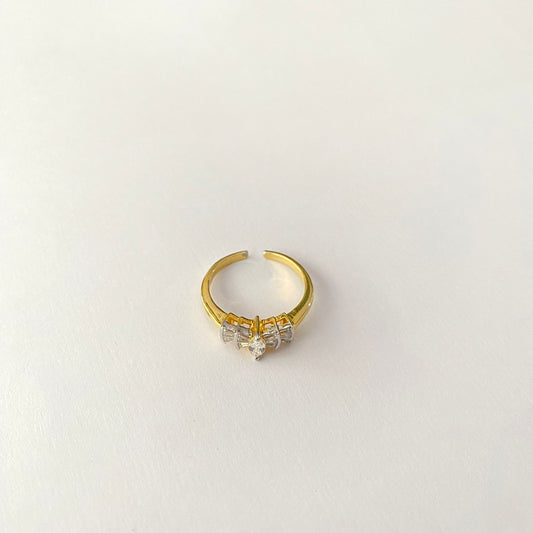 Gold Plated Sleek Pure Silver Ring