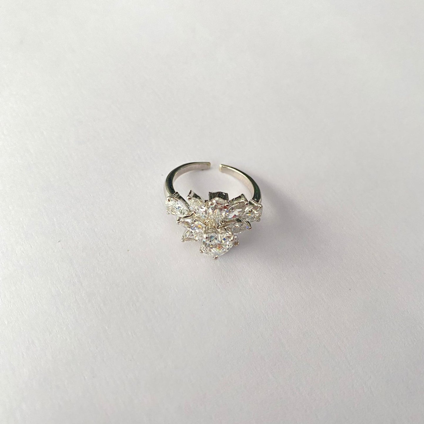 Pure Silver 92.5 Flower Ring