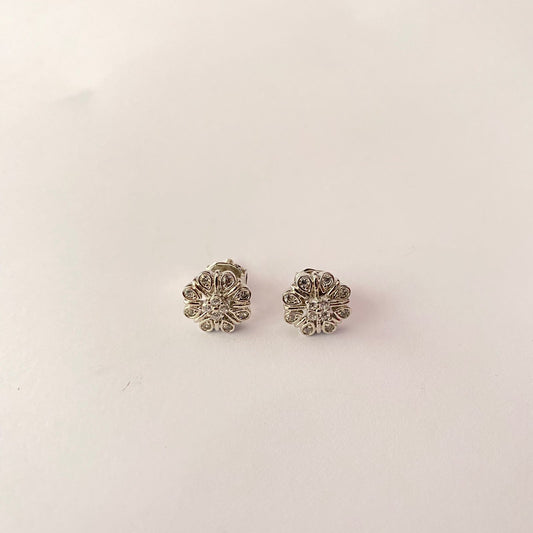 Back Screw Silver Plated Solitaire
