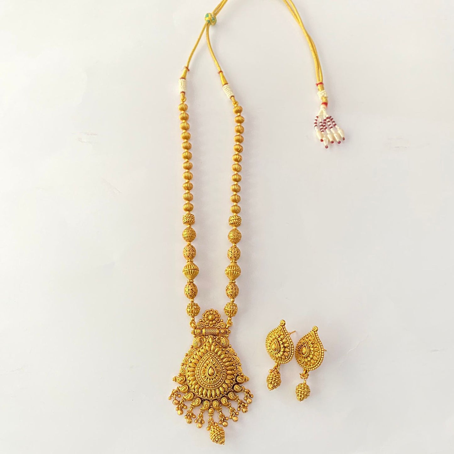 Gold Plated Temple Necklace Set