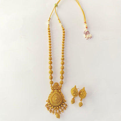 Gold Plated Temple Necklace Set