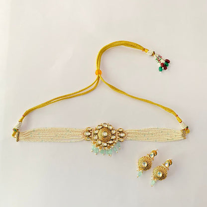 Kundan Gold Plated Choker Set