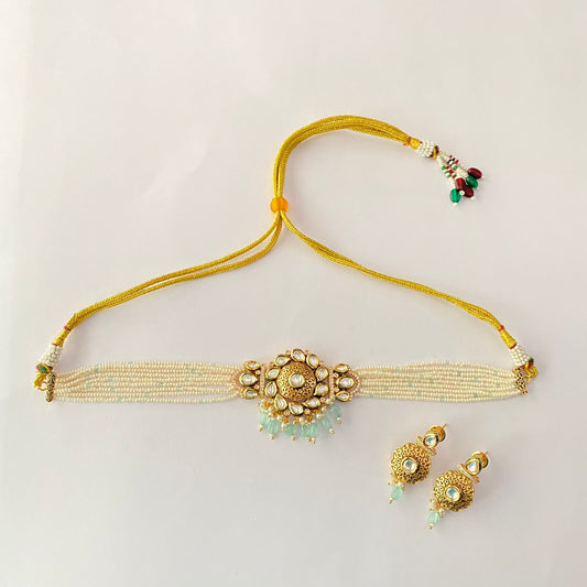 Kundan Gold Plated Choker Set