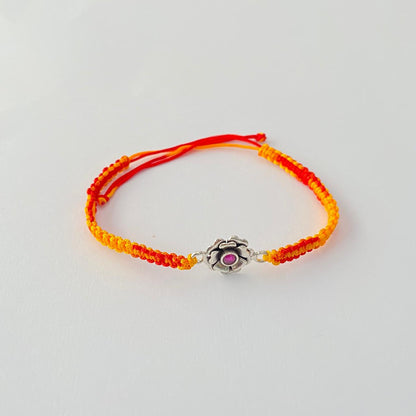Pure silver Latest Design Foral name  Rakhi