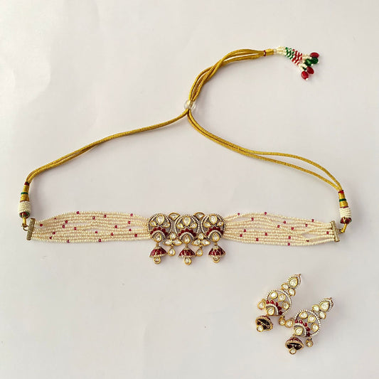 Ruby Kundan Choker Set