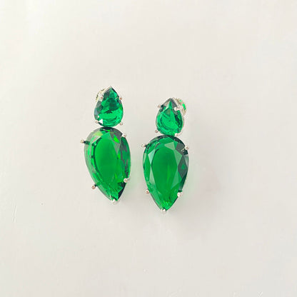 Green Stone Dangler Western Earring