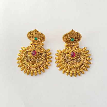 Ethnic Antique Gold Plated Dangler Earring