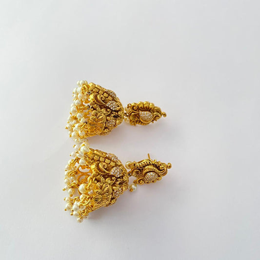 Gold Plated Temple Jhumka