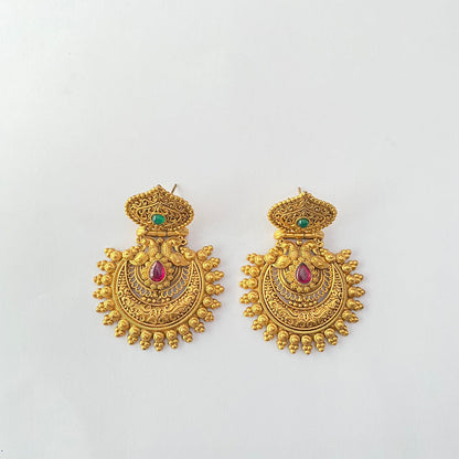 Ethnic Antique Gold Plated Dangler Earring