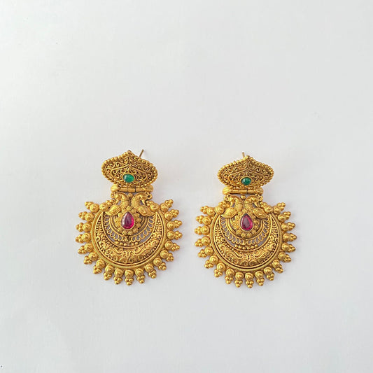 Ethnic Antique Gold Plated Dangler Earring