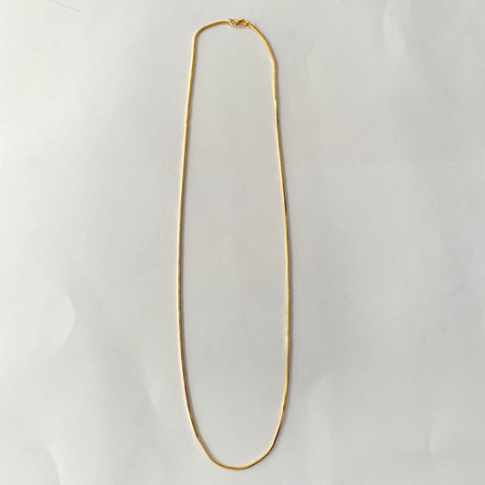 Gold Plated Sleek Plain Chain
